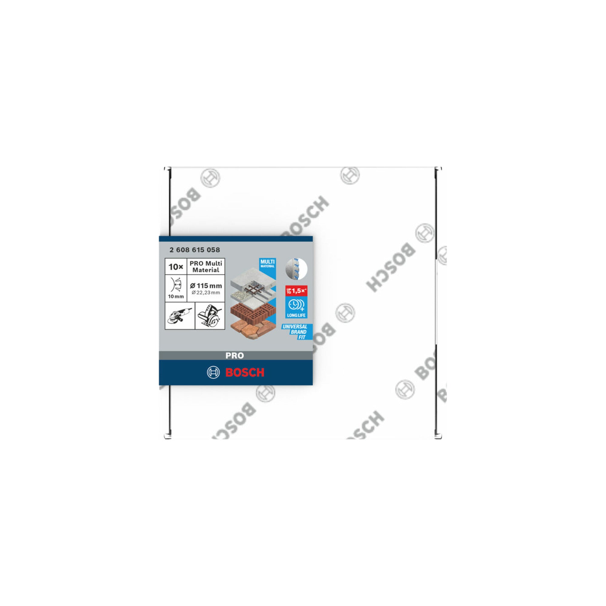 Bosch Diamanttrennscheibe Standard for Universal, 115 x 22,23 x 2 x 10 mm 10 Stk