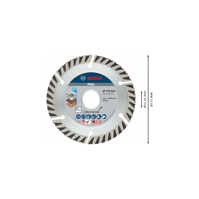 Bosch Diamanttrennscheibe Standard for Universal, 115 x 22,23 x 2 x 10 mm 10 Stk