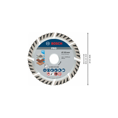 Bosch Diamanttrennscheibe Standard for Universal 125 x 22,23 x 2 x 10 mm