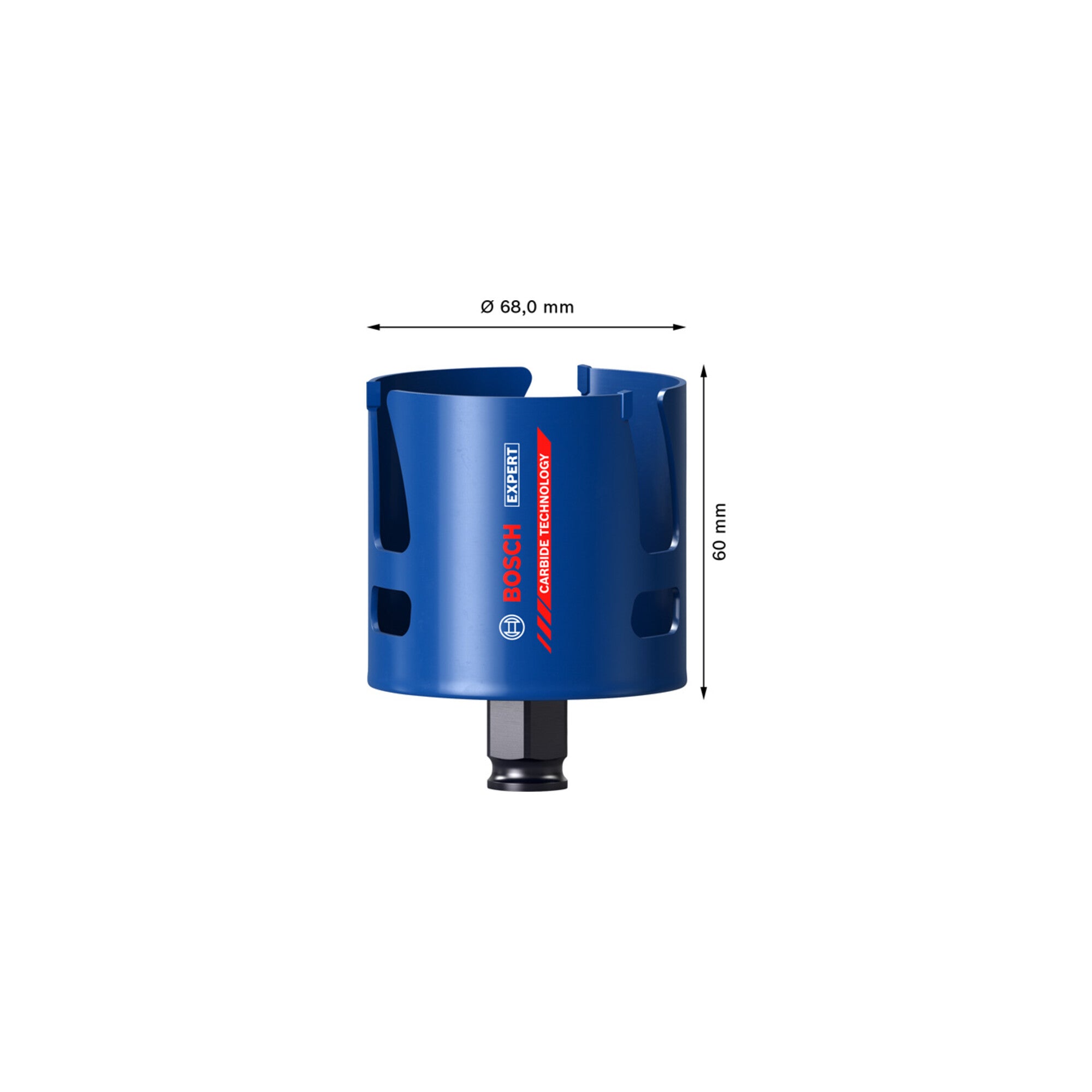 Bosch EXPERT Construction Material Lochsäge 68 x 60mm für Dreh- und Schlagbohrer