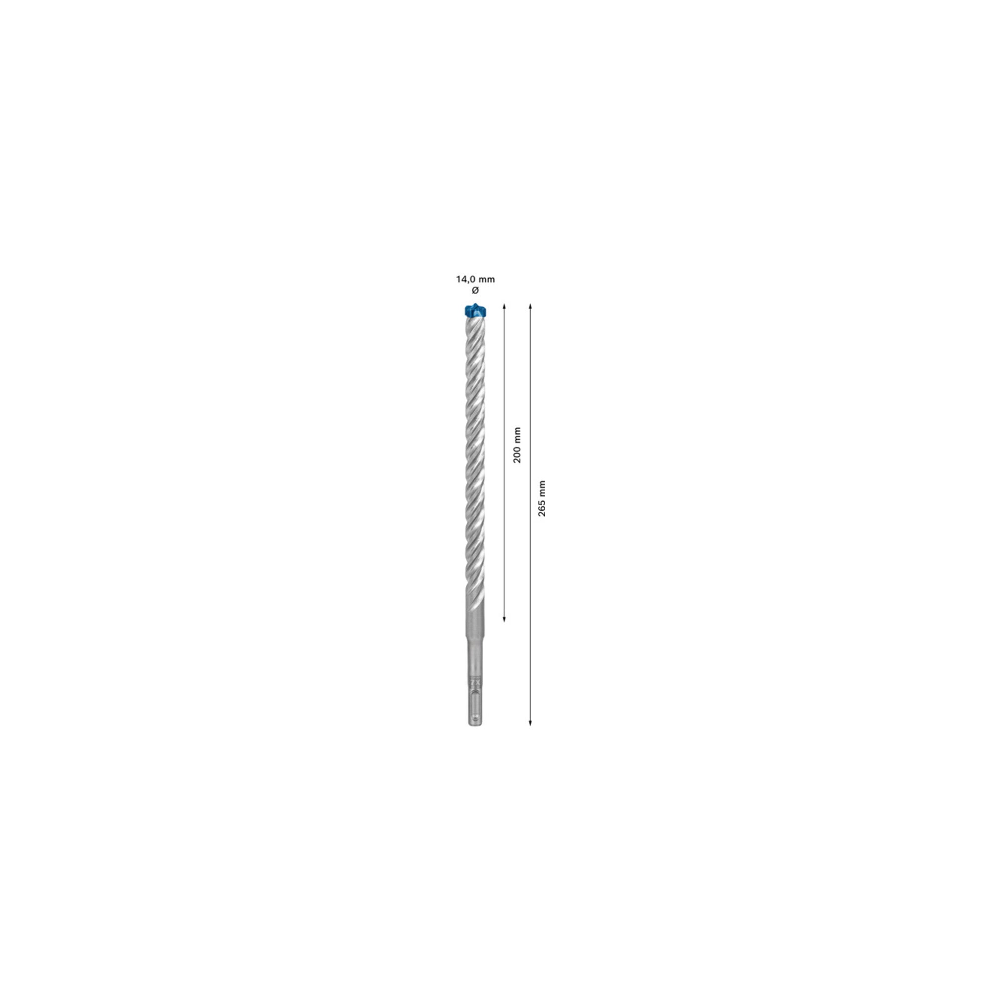 Bosch EXPERT SDS plus-7X Hammerbohrer 14 x 200 x 265mm für Bohrhämmer