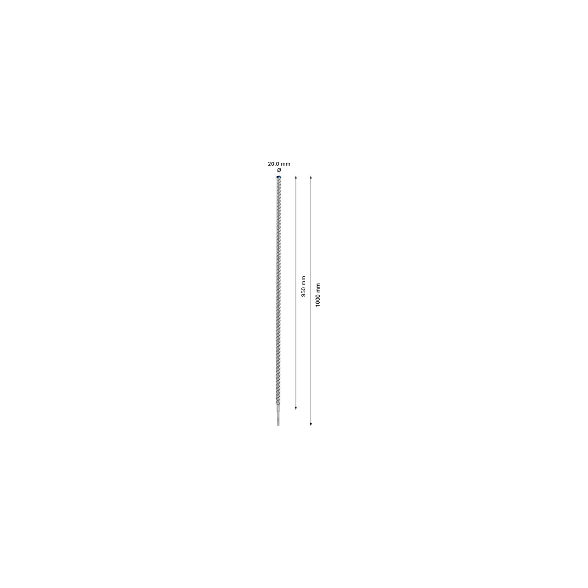 Bosch EXPERT SDS plus-7X Hammerbohrer 20 x 950 x 1000mm für Bohrhämmer