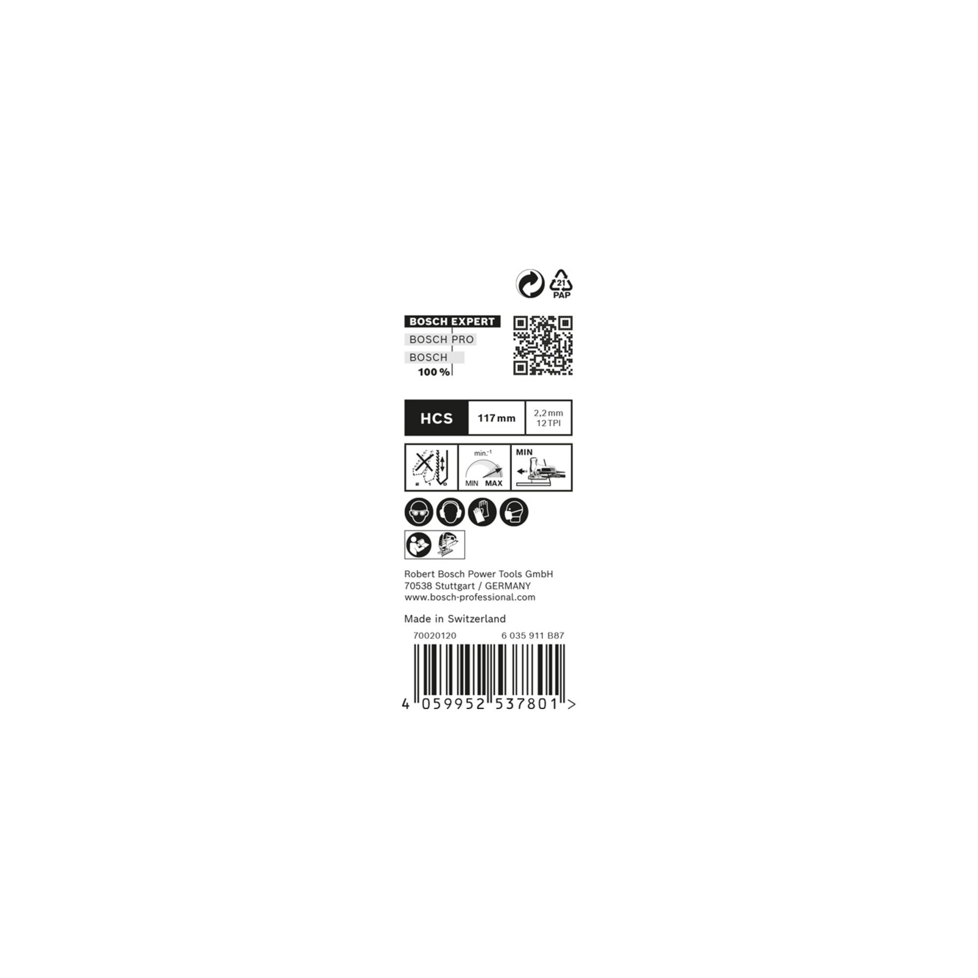 Bosch Expert ‘Wood 2-side clean’ T 308 BO Stichsägeblatt 25 Stk