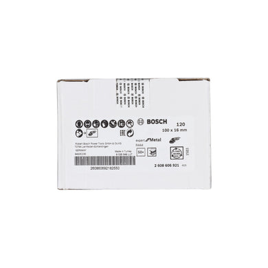 Bosch Fiberschleifscheibe R444 Expert for Metal Korund 100 mm 16 mm 120 50 Stk