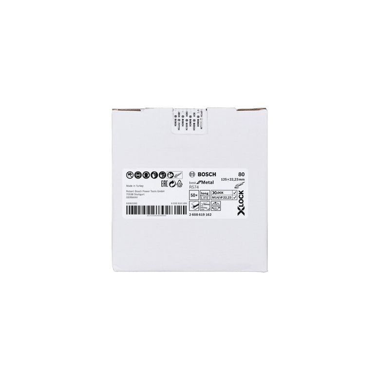 Bosch Fiberschleifscheibe R574 Best for Metal X-LOCK 125 x 22,23 mm K 80 50 Stk