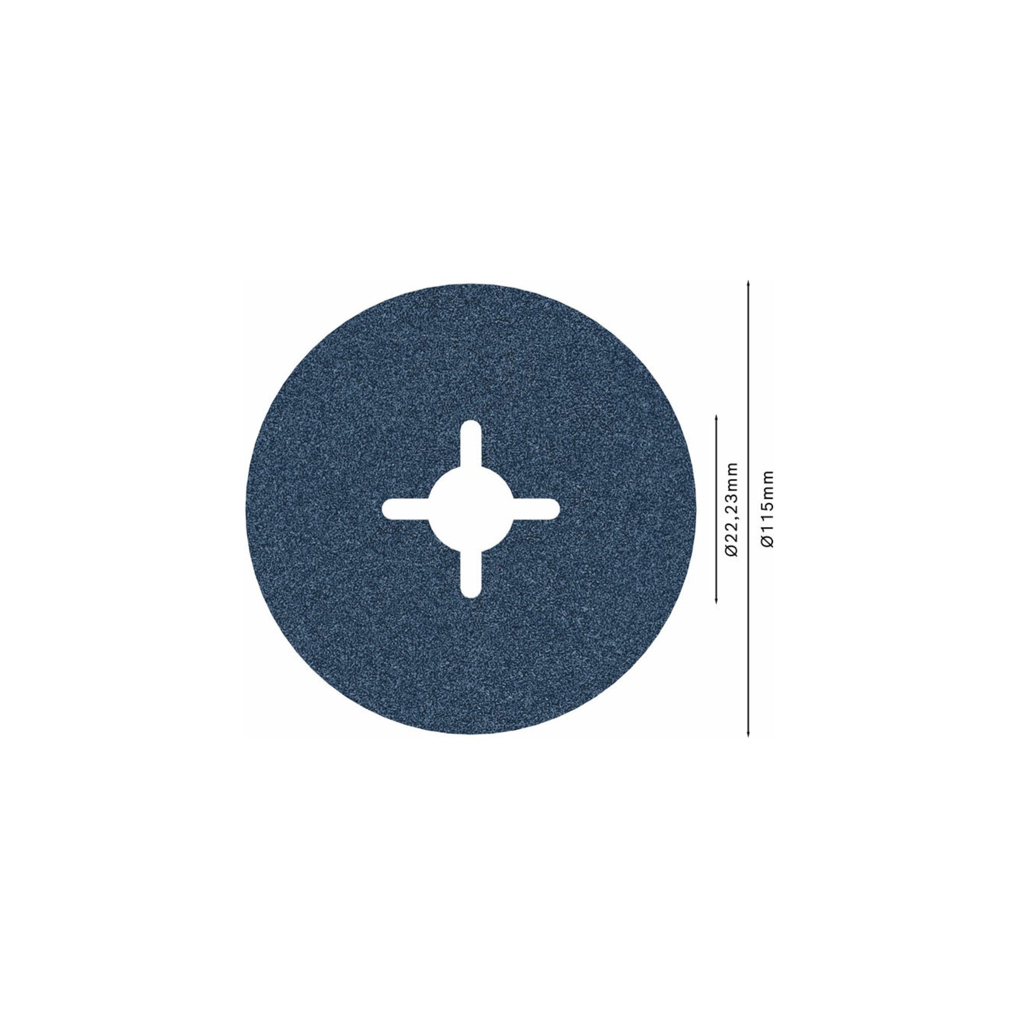 Bosch Fiberschleifscheibe R574 Best for Metal Zirkonkorund 115 mm 22,23 mm 120