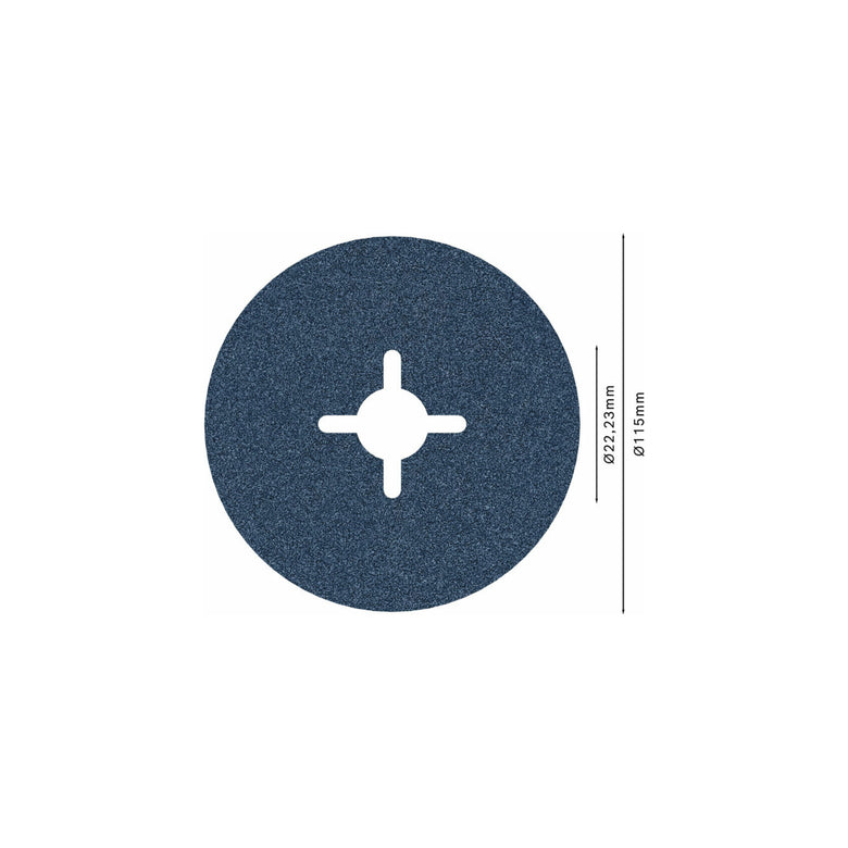 Bosch Fiberschleifscheibe R574 Best for Metal Zirkonkorund 115 mm 22,23 mm 120