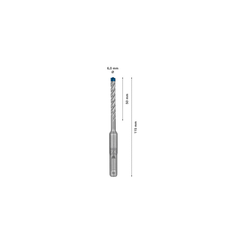 Bosch Hartmetall-Hammerbohrer EXPERT„7X“ SDS-plus,⌀xganze Länge: 6X115mm 10 Stk