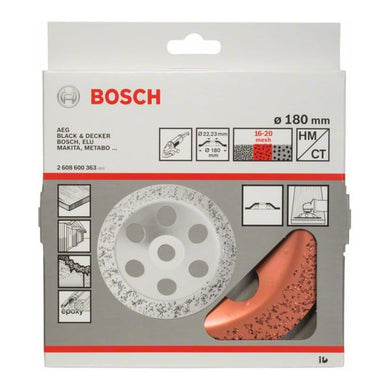 Bosch Hartmetalltopfscheibe 180 x 22,23 mm mittel flach
