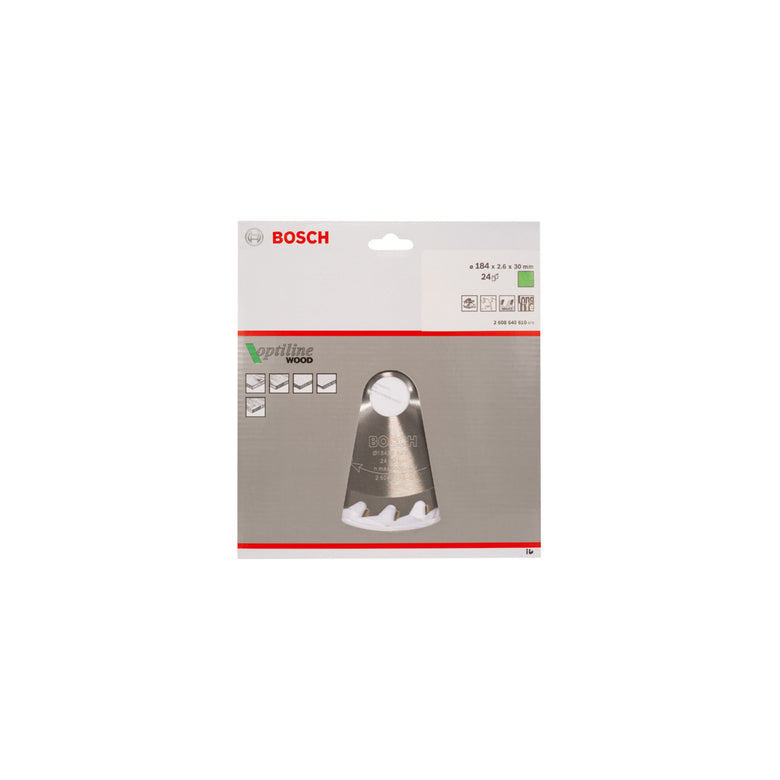Bosch Kreissägeblatt Optiline Wood für Handkreissägen 184 x 30 x 2,6 mm 24