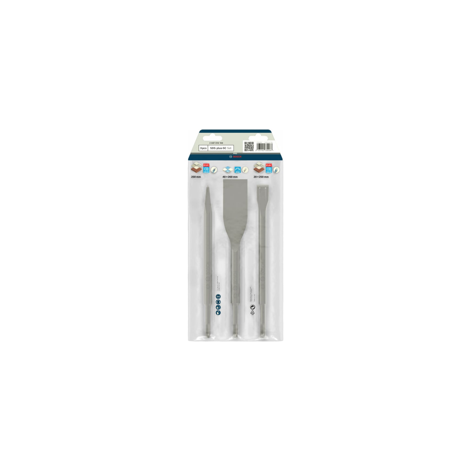 Bosch Meißel-Set mit SDS plus 3-teilig 250 250 260 x 20 40 mm