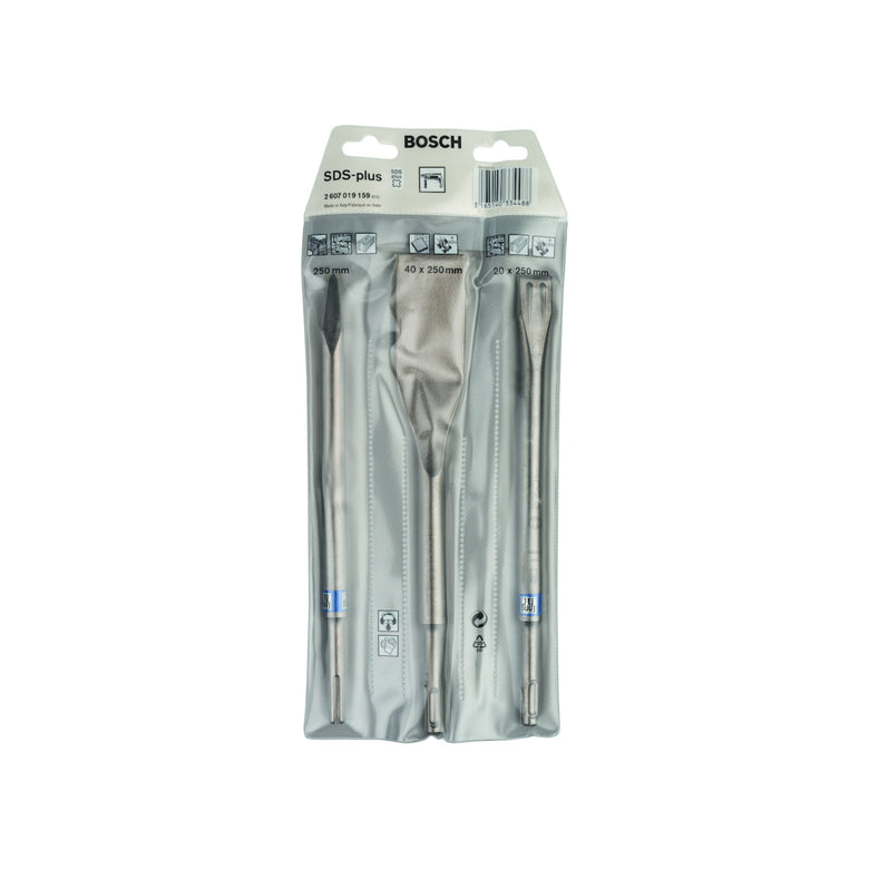 Bosch Meißel-Set mit SDS plus 3-teilig 250 250 260 x 20 40 mm