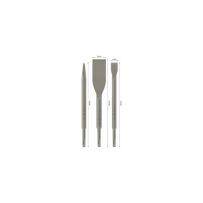 Bosch Meißel-Set mit SDS plus 3-teilig 250 250 260 x 20 40 mm
