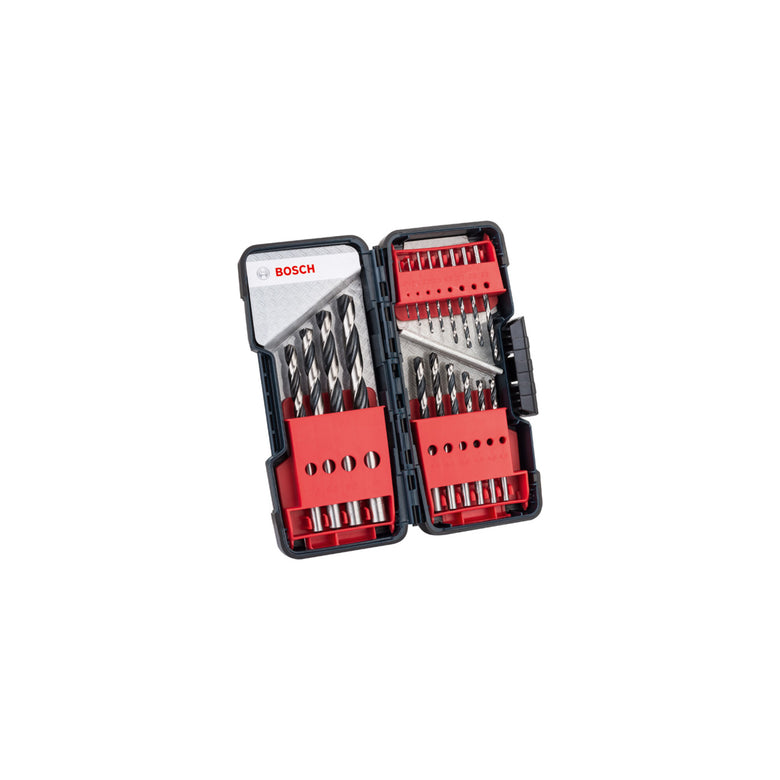Bosch Metallspiralbohrer HSS-Set PointTeQ DIN 338 18-teilige ToughBox
