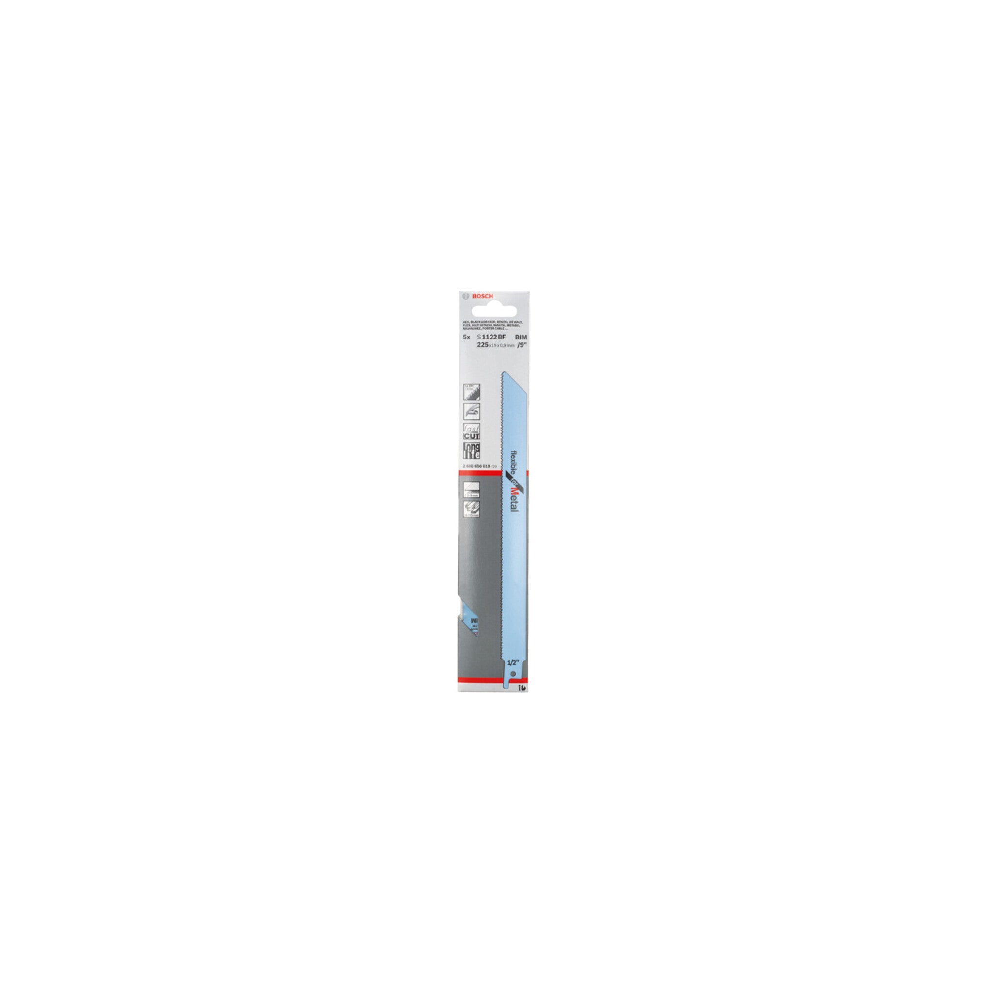 Bosch Säbelsägeblatt S 1122 BF, Flexible for Metal 5 Stk