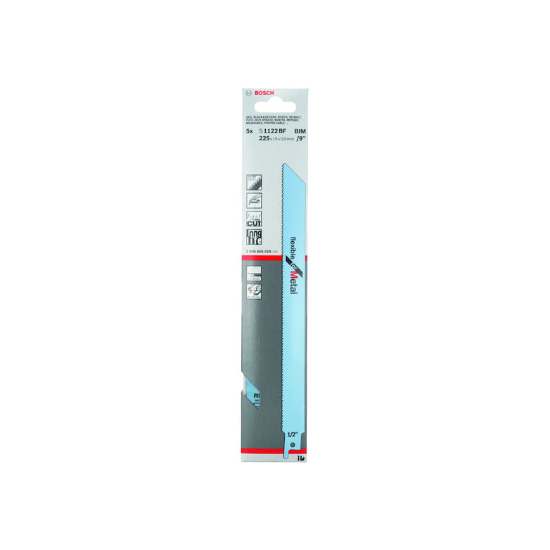 Bosch Säbelsägeblatt S 1122 BF, Flexible for Metal 5 Stk
