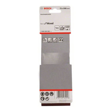 Bosch Schleifband-Set X440 Best for Wood and Paint 75 x 508 mm 150 3 Stk