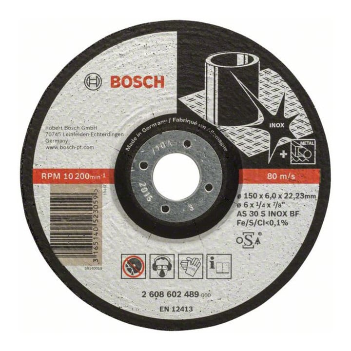 Bosch Schruppscheibe gekröpft Expert for Inox AS 30 S INOX BF 150 mm 22,23 mm 6