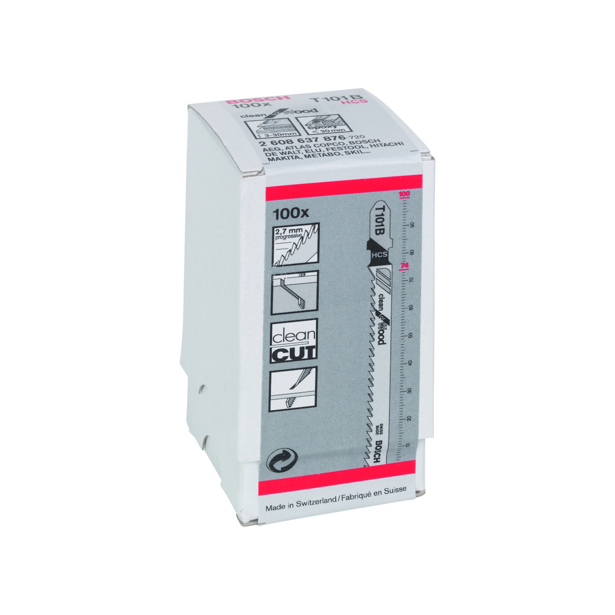 Bosch Stichsägeblatt T 101 B Pack a 100 Stück