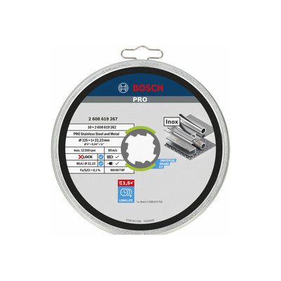 Bosch Trennscheibe X-LOCK gerade Standard for Inox WA 60 T BF 125 x 1 mm 10 Stk
