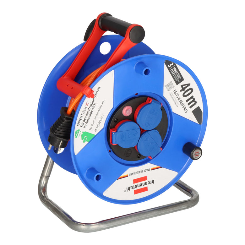 Brennenstuhl Garant IP44 Kabeltrommel, 40m Kabel in orange
