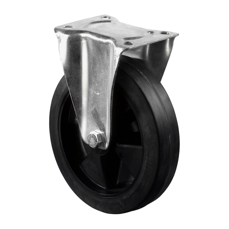 BS Rollen Bockrolle Elastikreifen schwarz Ø 200 mm