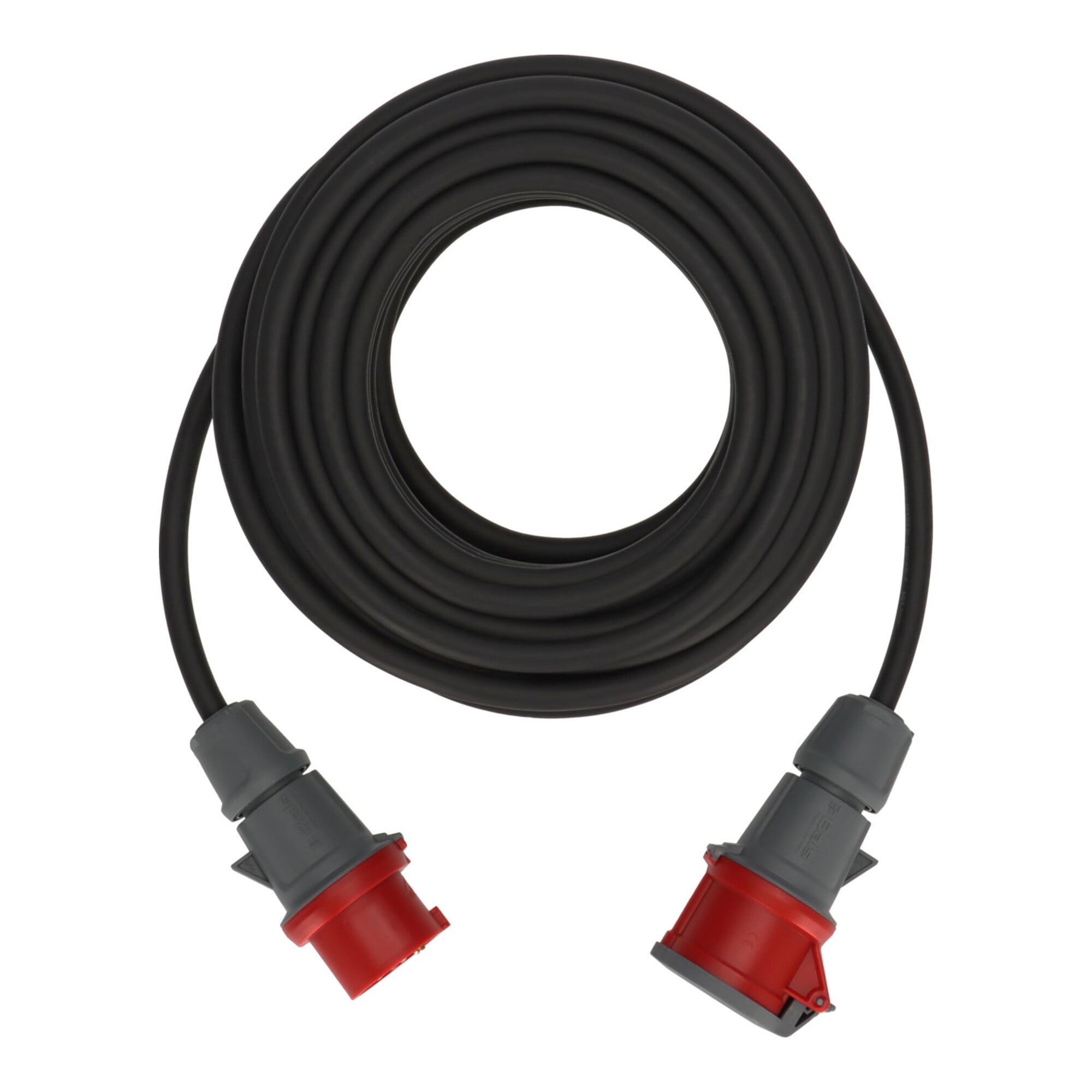 CEE Verlängerungskabel IP44 25m schwarz H07RN-F 5G2,5 5-polig