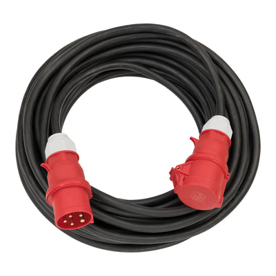CEE Verlängerungsleitung IP44 25m schwarz H07RN-F 5G4,0 5-polig