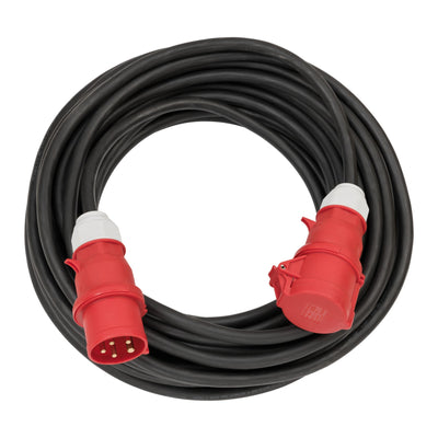 CEE Verlängerungsleitung IP44 25m schwarz H07RN-F 5G4,0 5-polig