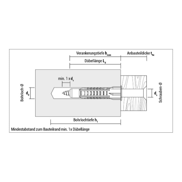 CELO Mehrzweckdübel MZK 10 mit Kragen in der Runddose