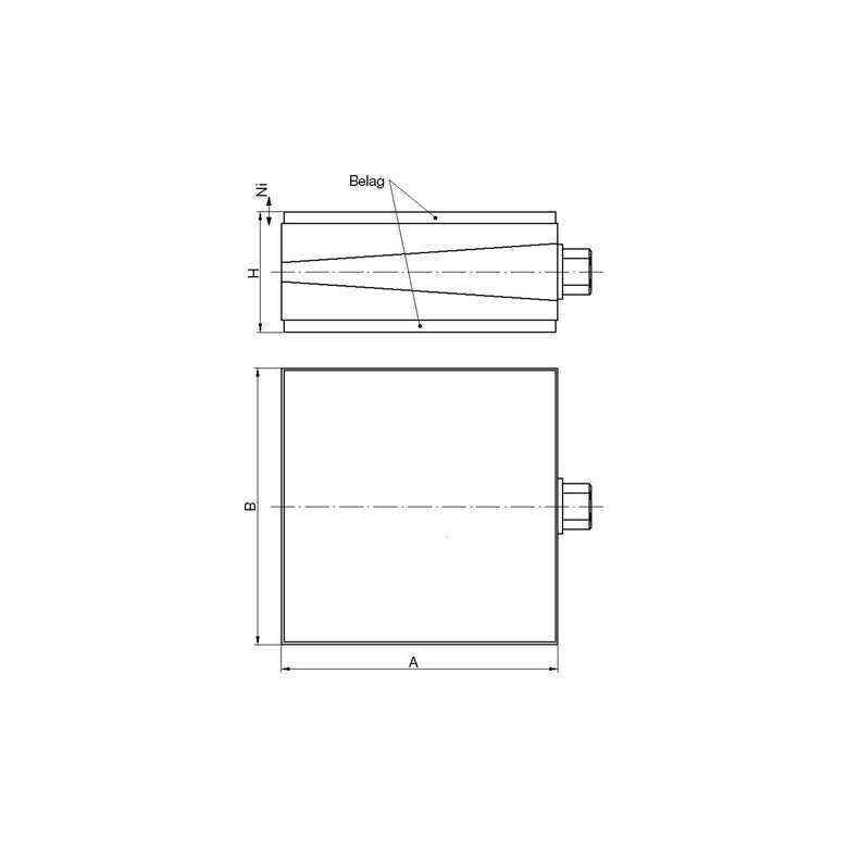 EFFBE Maschinenlager LEVELMOUNT KE10C, 115x115 mm