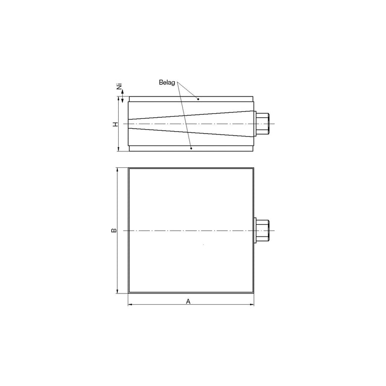 EFFBE Maschinenlager LEVELMOUNT KE10C, 115x115 mm