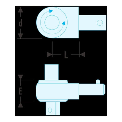 Facom Einsteck-Umschaltknarre 14 x 18 mm 1/2