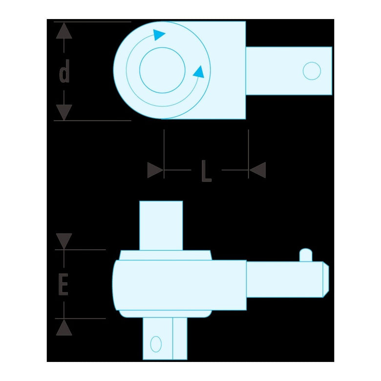 Facom Einsteck-Umschaltknarre 14 x 18 mm 1/2