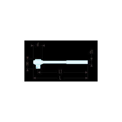 Facom Umschaltknarre mit Drehgriff 360° Abtrieb Außenvierkant 6,3 mm (1/4")
