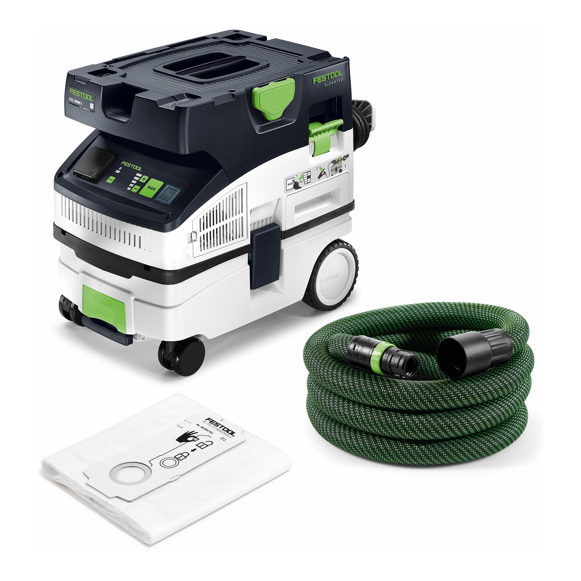 Festool Absaugmobil CLEANTEC CTL MINI I, 350 – 1200 W, 3700 l/min