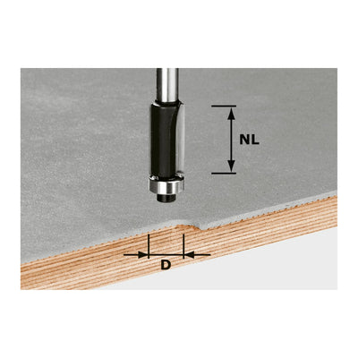 Festool Bündigfräser HW Schaft 8 mm D12,7/NL25 (mit Anlaufkugellager)
