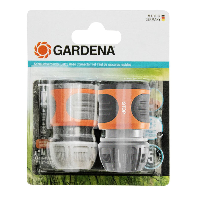 GARDENA Schlauchverbinder-Satz 13 mm (1/2") und 15 mm (5/8")