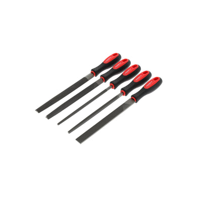 Gedore R93000005 Feilensatz 3-kant + 4-kant + Flach + Rund + Halb 5-teilig