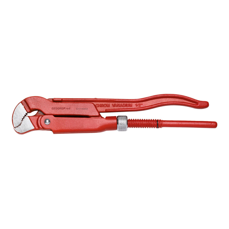 Gedore red 45° abgewinkelte Eck-Rohrzange, Spannweite 67 mm/2 Zoll, S-Maul