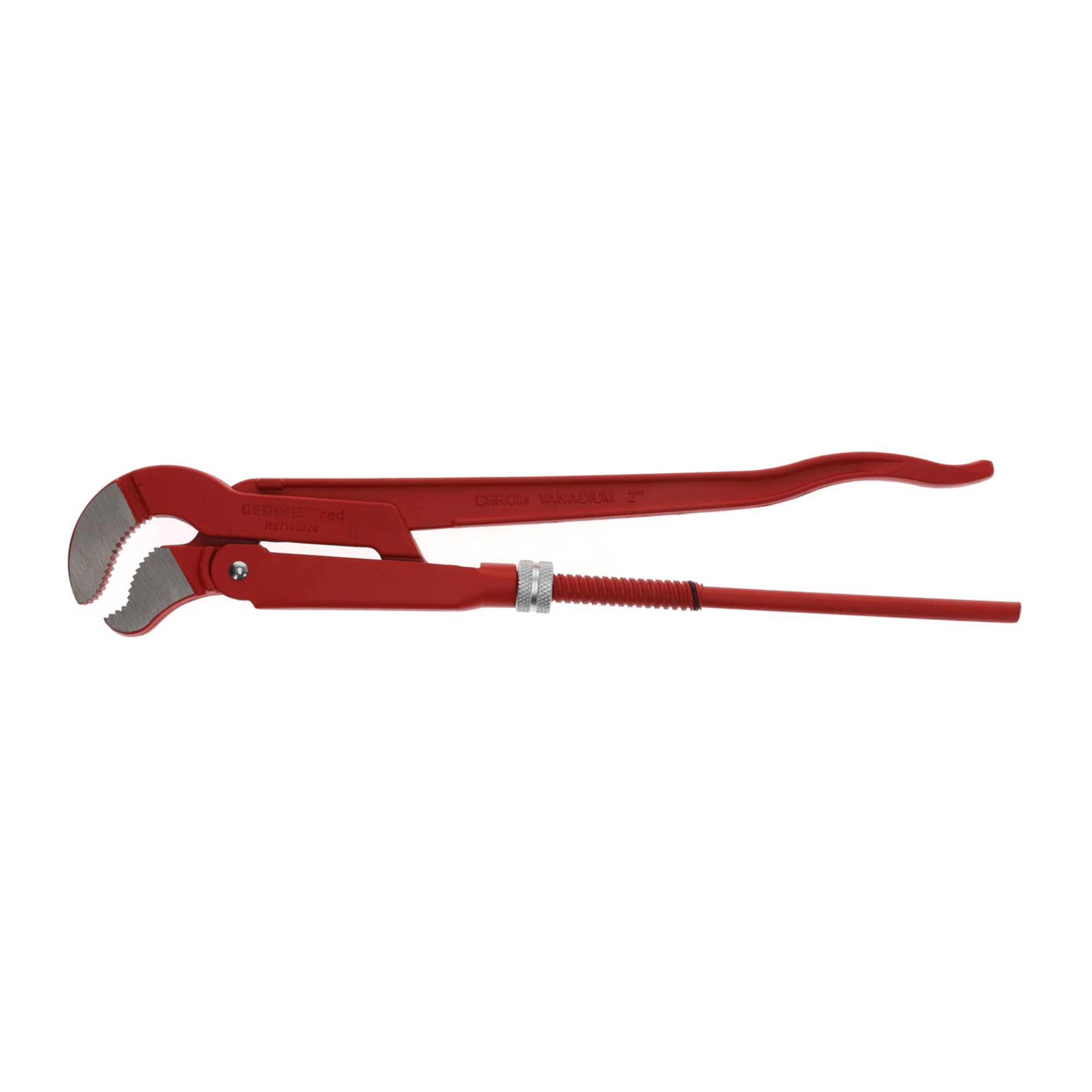 Gedore red 45° abgewinkelte Eck-Rohrzange, Spannweite 67 mm/2 Zoll, S-Maul