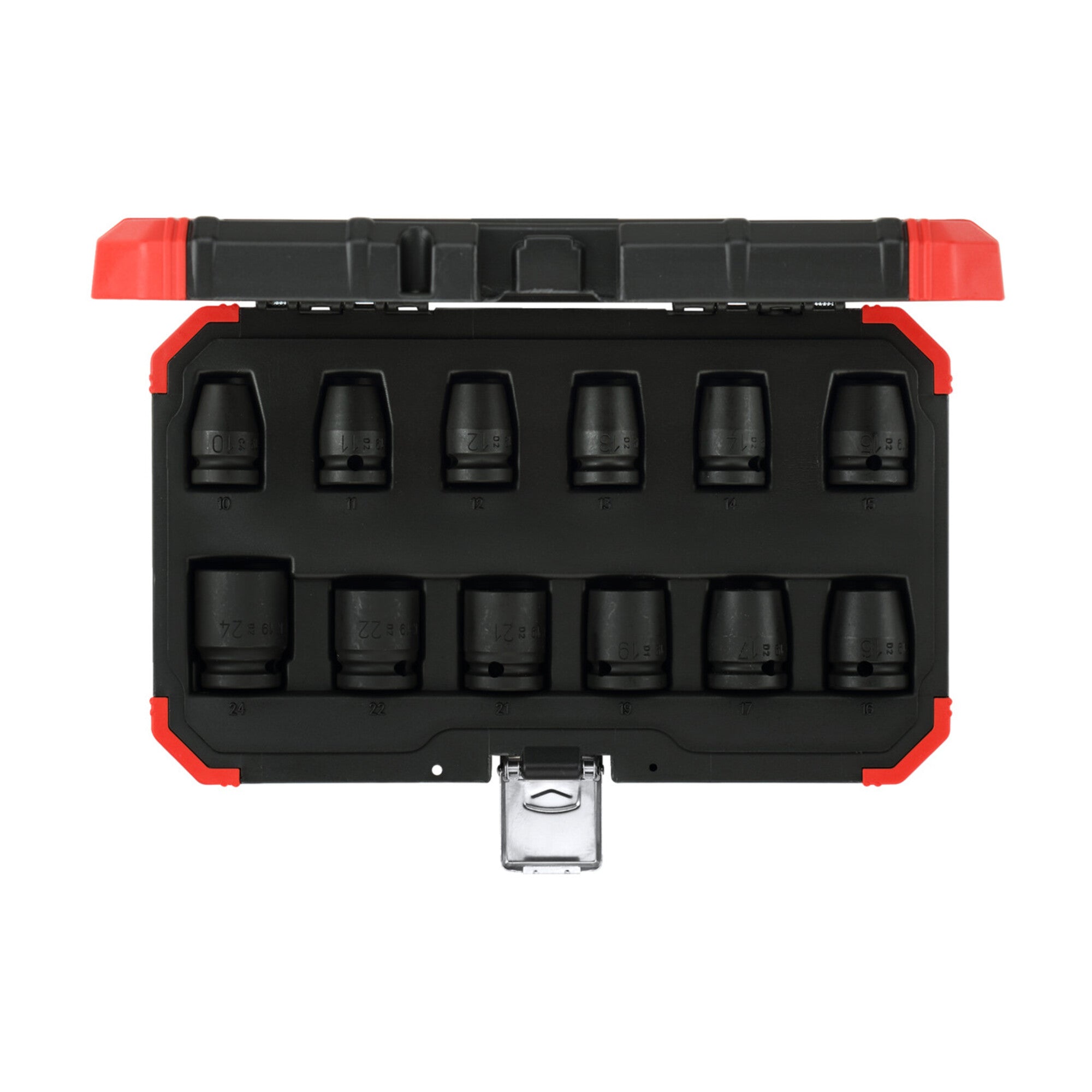 Gedore red Schlagschrauber-Steckschlüssel-Satz, Set 12-tlg, 1/2", 6-kant Nuss