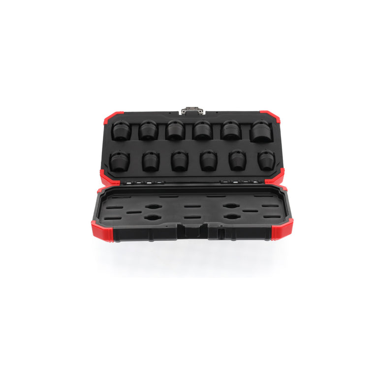 Gedore red Schlagschrauber-Steckschlüssel-Satz, Set 12-tlg, 1/2", 6-kant Nuss