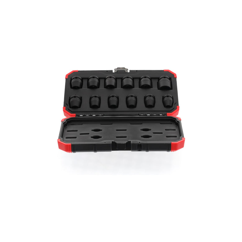 Gedore red Schlagschrauber-Steckschlüssel-Satz, Set 12-tlg, 1/2", 6-kant Nuss