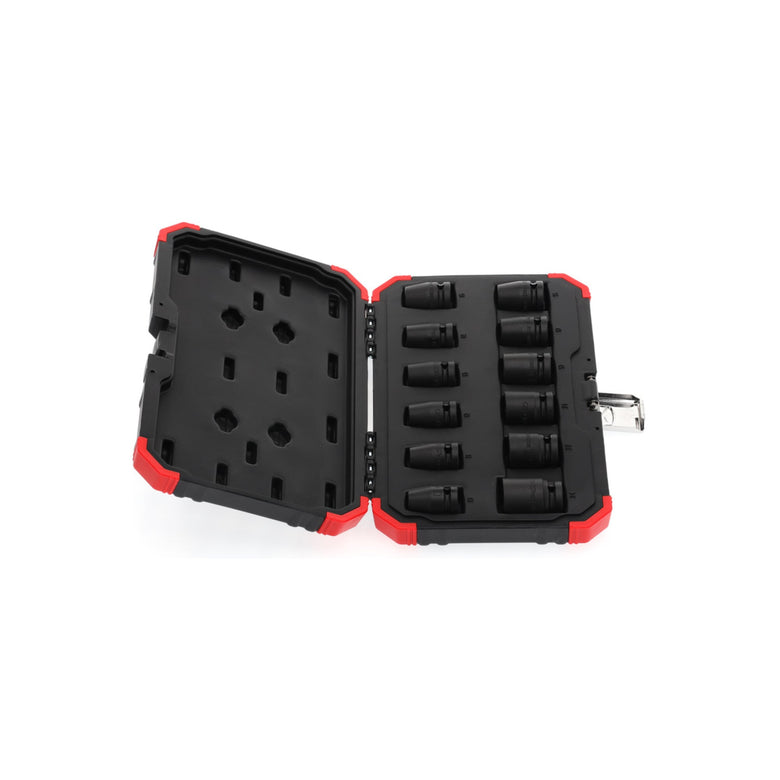 Gedore red Schlagschrauber-Steckschlüssel-Satz, Set 12-tlg, 1/2", 6-kant Nuss