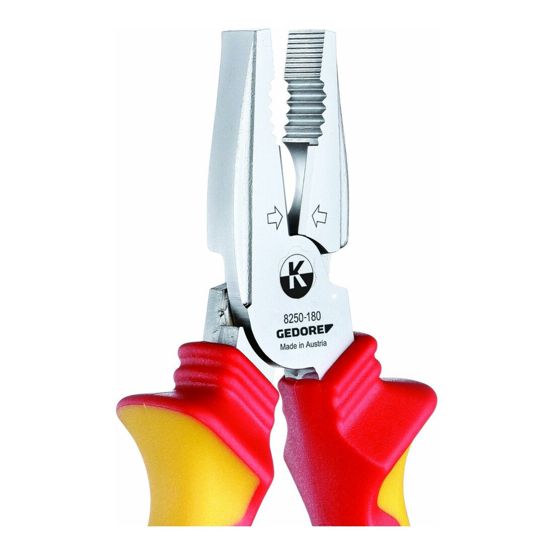 Gedore SB VDE 8250-180 H VDE-Kraft-Kombinationszange mit Hüllenisolierung 180 mm