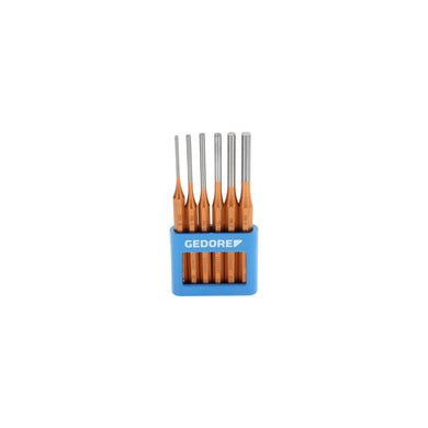 Gedore Splinttreiber-Satz inkl. PVC-Halter, 6-teilig, Stahl/Lackierung