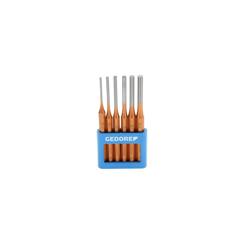 Gedore Splinttreiber-Satz inkl. PVC-Halter, 6-teilig, Stahl/Lackierung