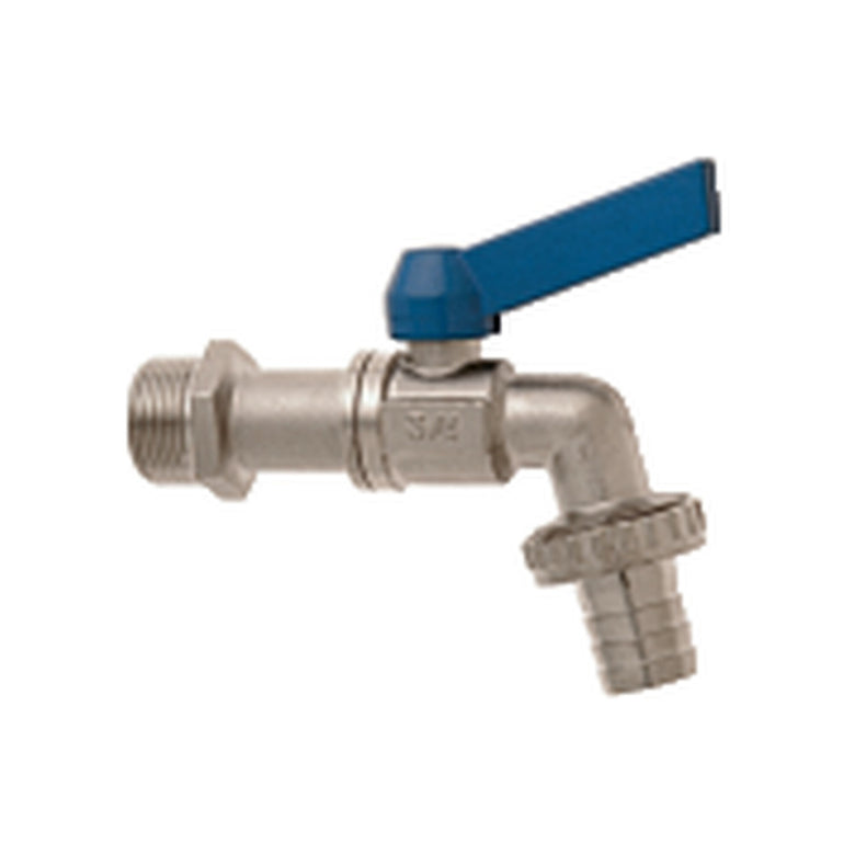 GEKA Kugelauslaufventil MS vn.Griff blau, 3/4",SB mit blauem Griff