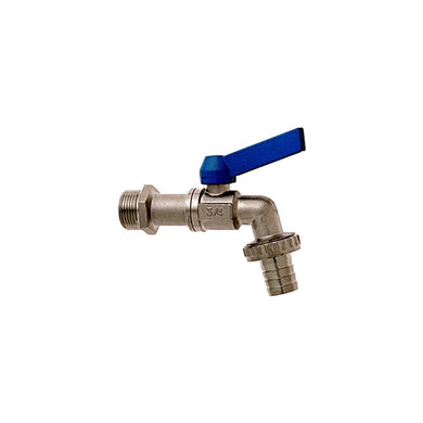GEKA Kugelauslaufventil MS vn.Griff blau, 3/4",SB mit blauem Griff